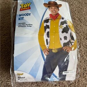 Toy Story Woody Costume Kit for Men - Black and Yellow
